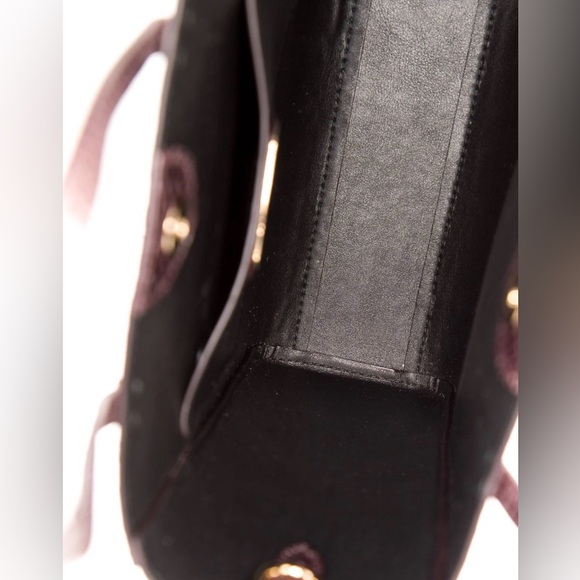 Ralph Lauren Collection Ayers Mini Modern Tote in Bordeaux snake skin - Picture 8 of 9